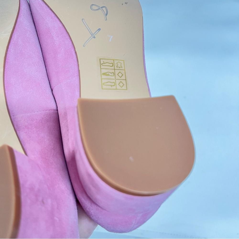 Jeffrey Campbell Pink Suede Mary Jane Heels - Picture 9 of 12